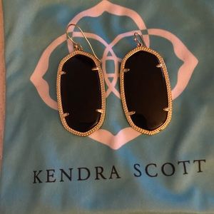 Kendra Scott Danielle black and gold earrings